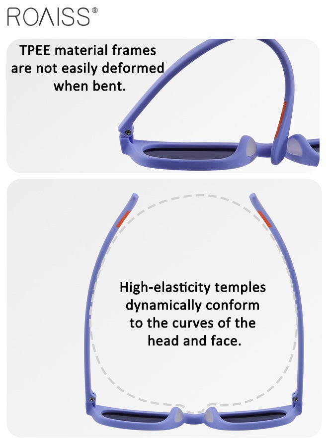 roaiss Square Polarized Sunglasses for Kids, UV400 Protection Outdoor Hiking Beach Holiday Sun Glasses with Lightweight Flexible Frame Safe and Eye-protection for Boys Girls and Children Age 3-12 - Image 5